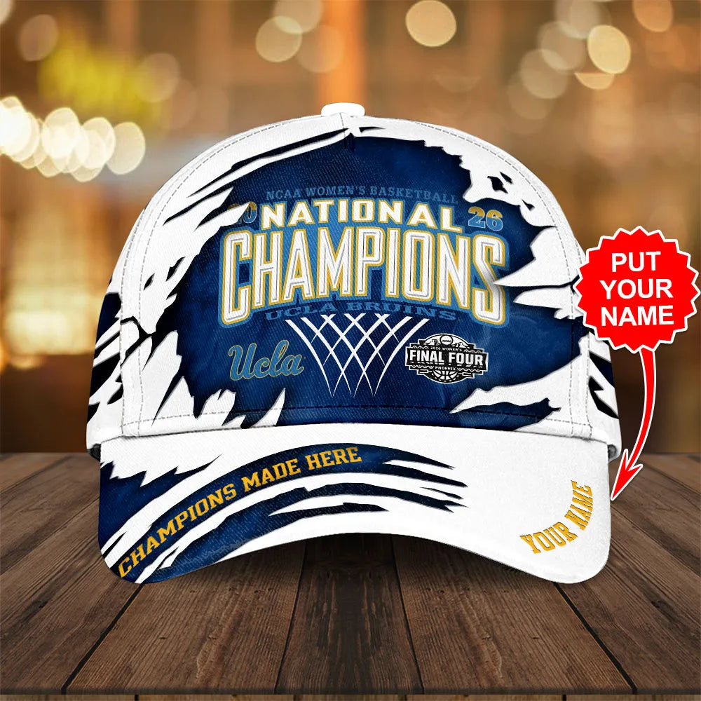 Personalized UCLA Bruins 2026 Women's Basketball National Champions Classic Cap – TANTN22110