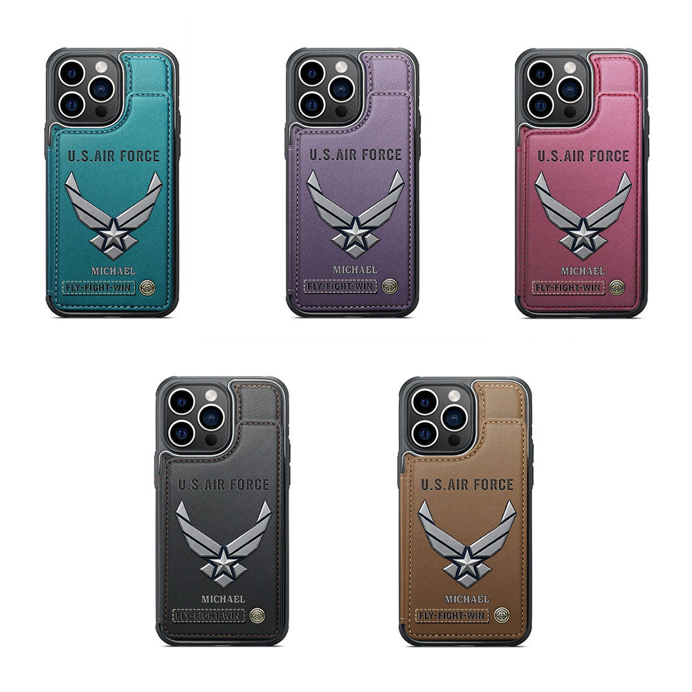 Personalized US Air Force Leather Wallet Phone Case – MAITM12909