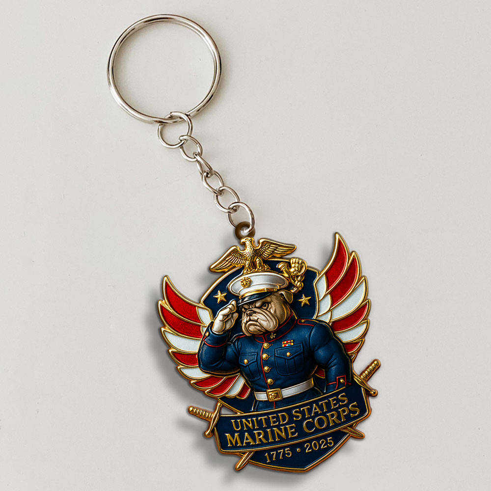 US Marine Corps 2025 Custom Shape 2-sided Keychain – MAITM13747