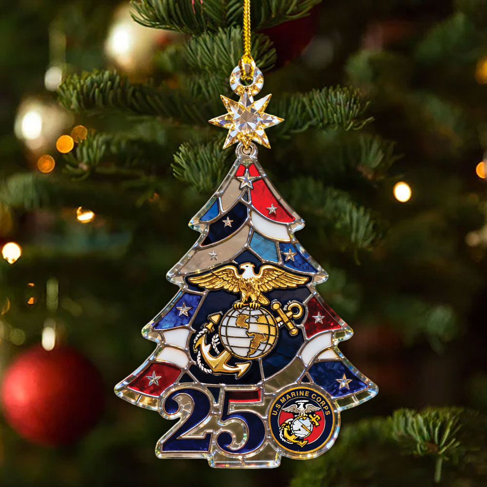 US Marine Corps 250th Anniversary Custom Shape 1-sided Acrylic Ornament – MAITM13969