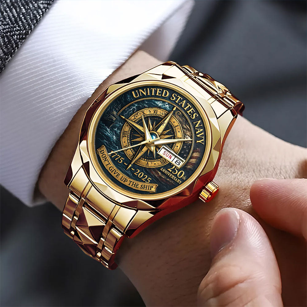 US Navy 250th Anniversary Alloy Luxury Quartz Watch – MAITM12724