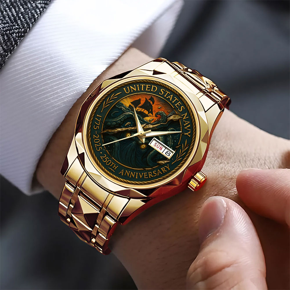 US Navy 250th Anniversary Alloy Luxury Quartz Watch – MAITM13194