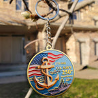 US Navy 250th Anniversary Custom Shape 2-Side Printed Keychain – MAITM12642
