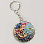 US Navy 250th Anniversary Custom Shape 2-Side Printed Keychain – MAITM12642