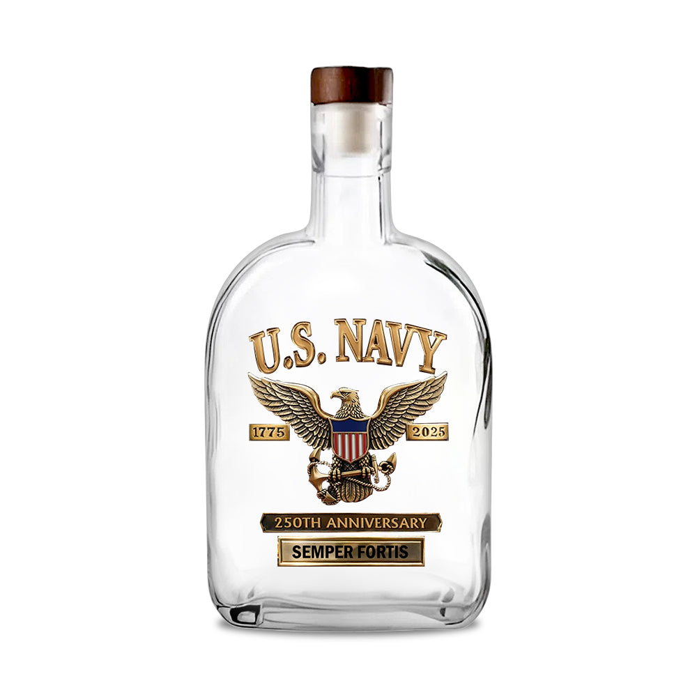 US Navy 250th Anniversary 25oz Empty Whiskey Bottle – MAITM12722