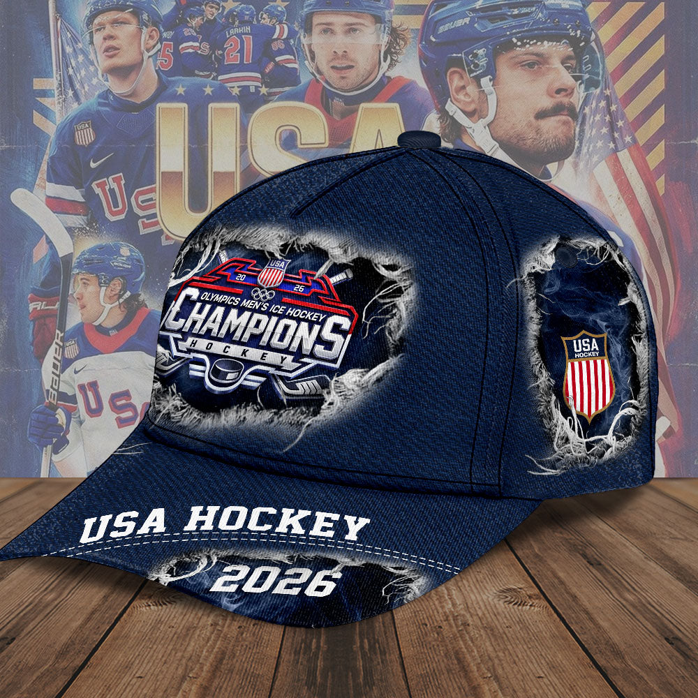 USA Men's Hockey 2026 Winter Olympics Gold Medal Classic Cap – TMTHU4057