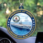 USS George H.W. Bush (CVN-77) Custom Shape 2-sided Acrylic Car Ornament – HOATT13213