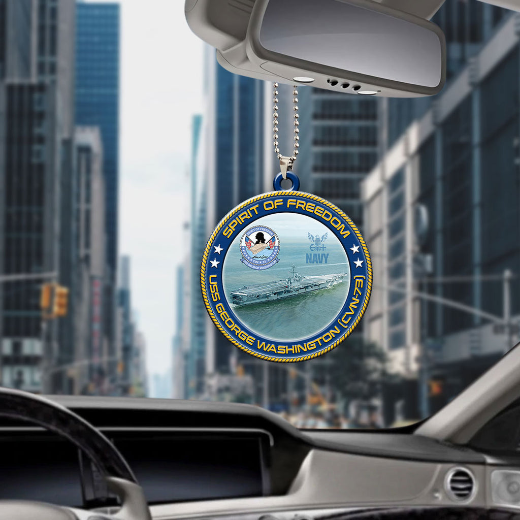 USS George Washington (CVN-73) Custom Shape 2-sided Acrylic Car Ornament – HOATT13214