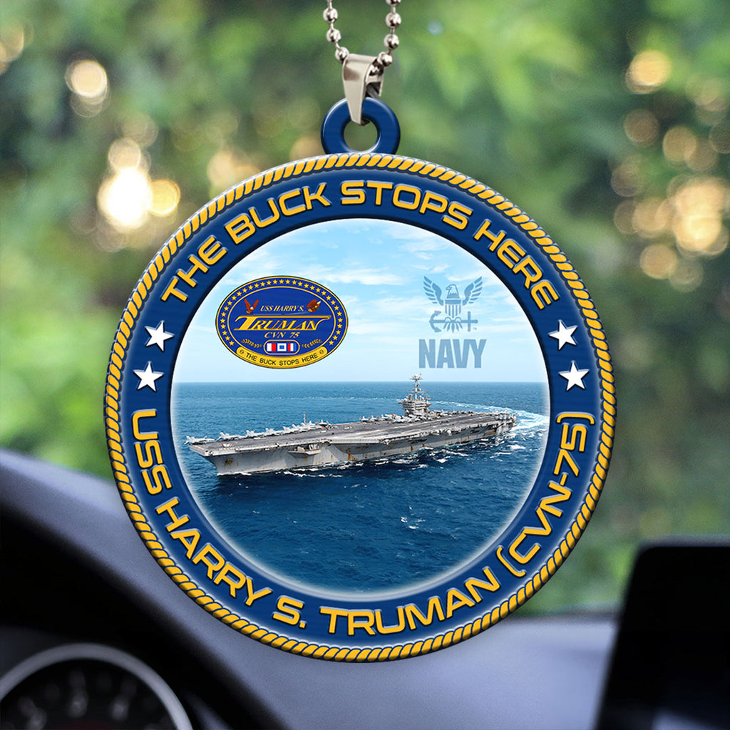USS Harry S. Truman (CVN-75) Custom Shape 2-sided Acrylic Car Ornament – HOATT13217