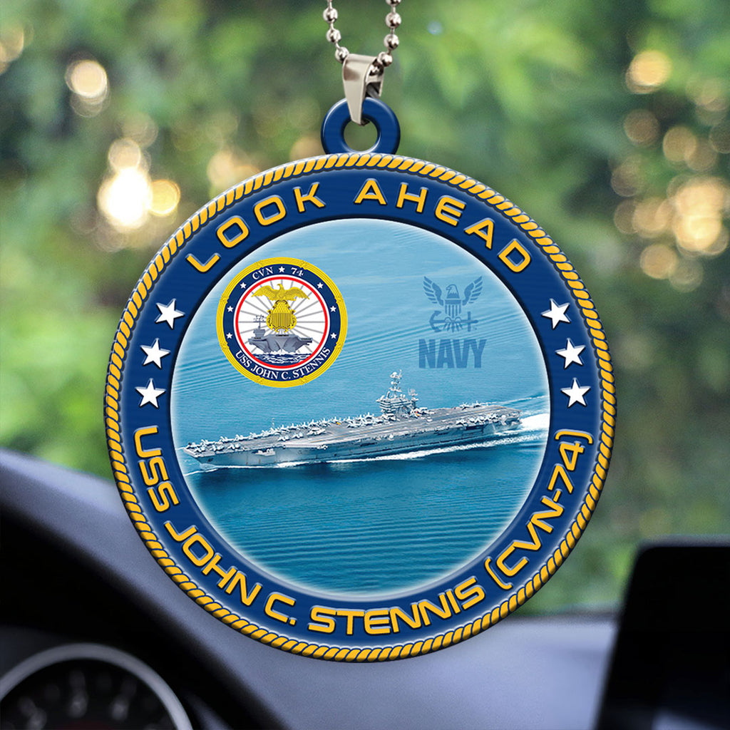 USS John C. Stennis (CVN-74) Custom Shape 2-sided Acrylic Car Ornament – HOATT13220