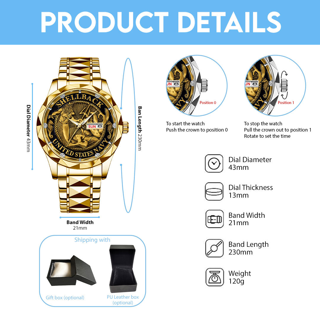 US Navy Alloy Luxury Quartz Watch – TMTHU786