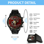 US Marine Corps Black Stainless Steel Watch – TANTN15905