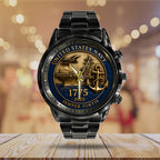 US Navy Black Stainless Steel Watch – TANTN15892