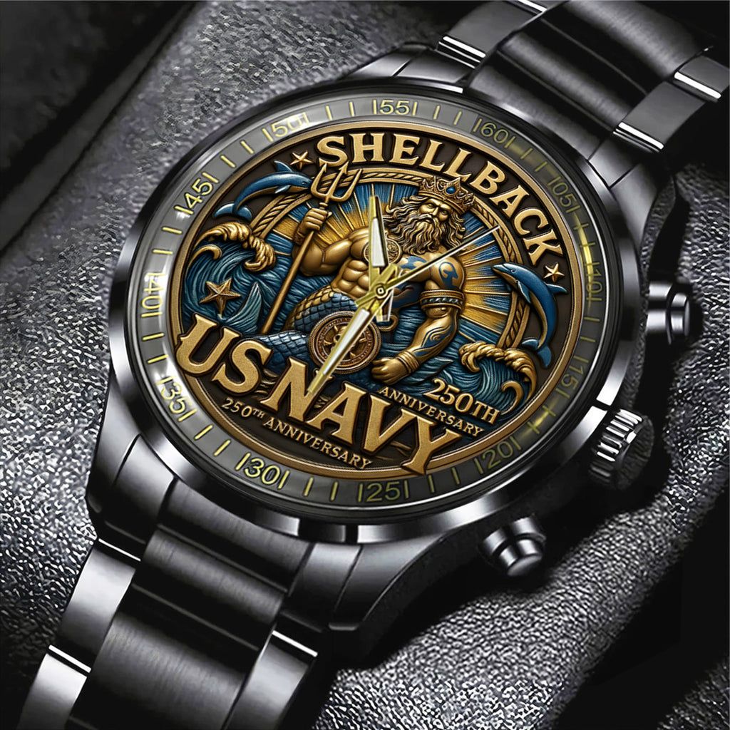 US Navy Black Stainless Steel Watch – TANTN15899
