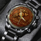 US Marine Corps Black Stainless Steel Watch – TANTN15978