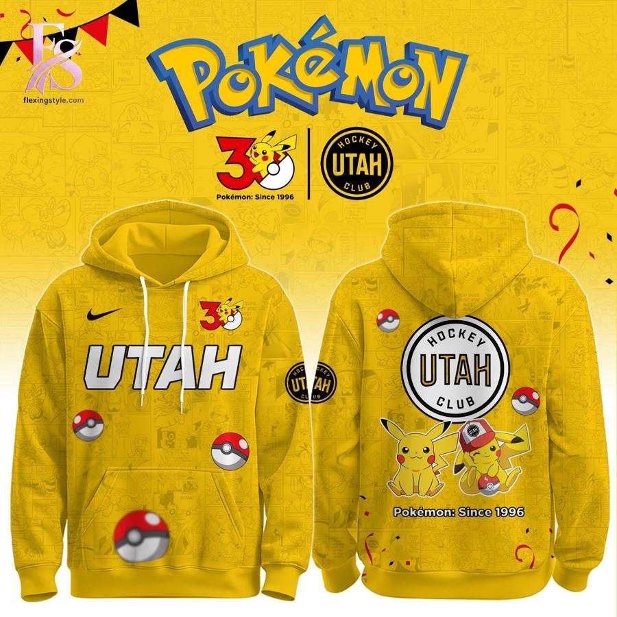 Utah Mammoth Pokemon 30th Anniversary Hoodie