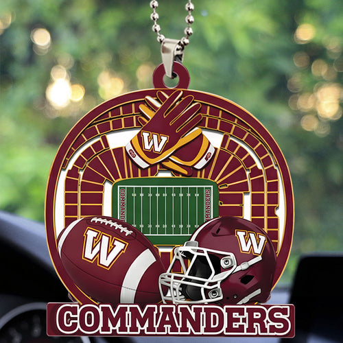 Washington Commanders Custom shape 2-sided Acrylic Car Ornament – TMTHU750