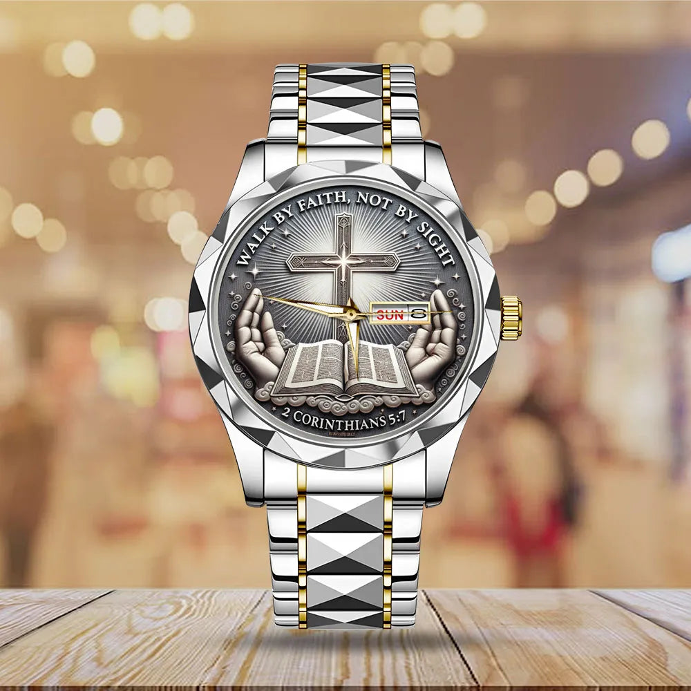 Walk By Faith, Not By Sight Alloy Luxury Quartz Watch – TANTN17269