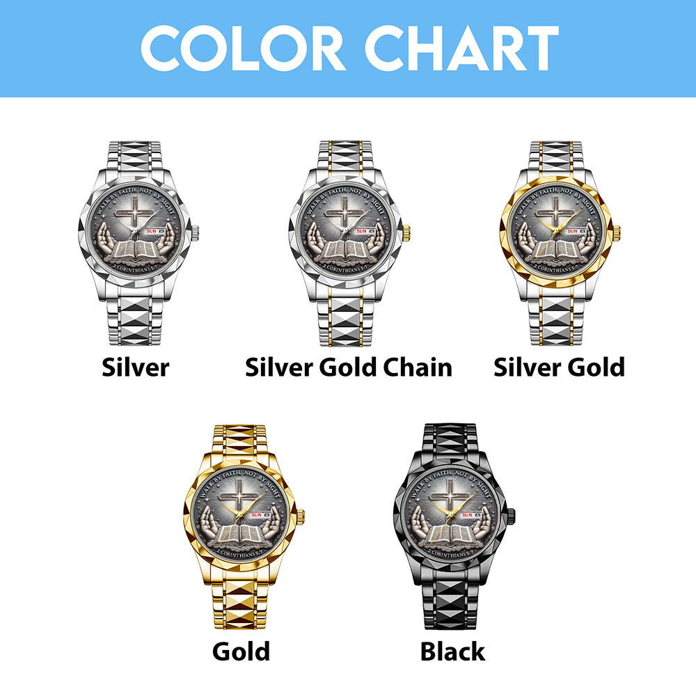 Walk By Faith, Not By Sight Alloy Luxury Quartz Watch – TANTN17269