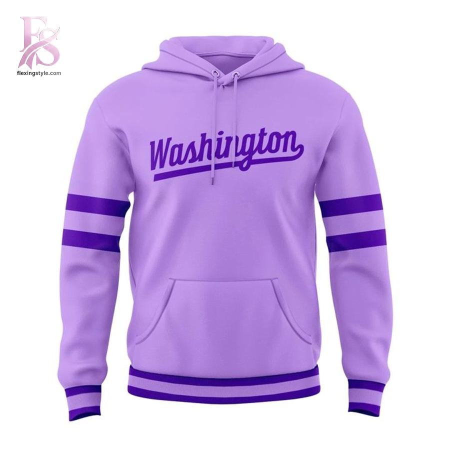 Washington Huskies Softball Powder Purple Uniform Hoodie