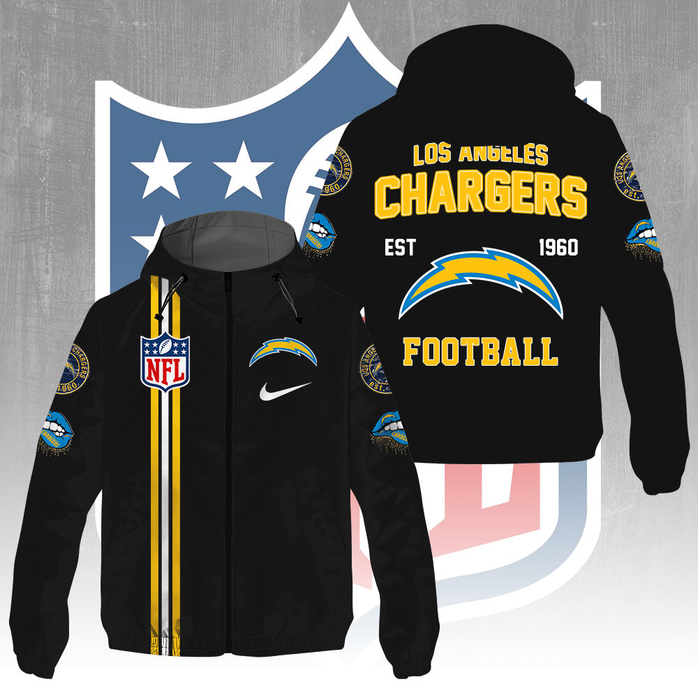 Los Angeles Chargers 3D Windbreaker Jacket – GNE4299