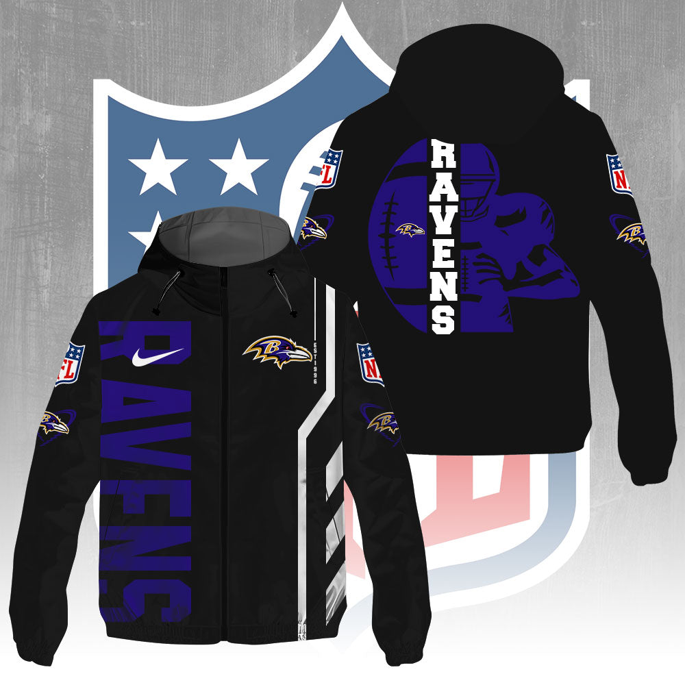 Baltimore Ravens 3D Windbreaker Jacket – GNE4347