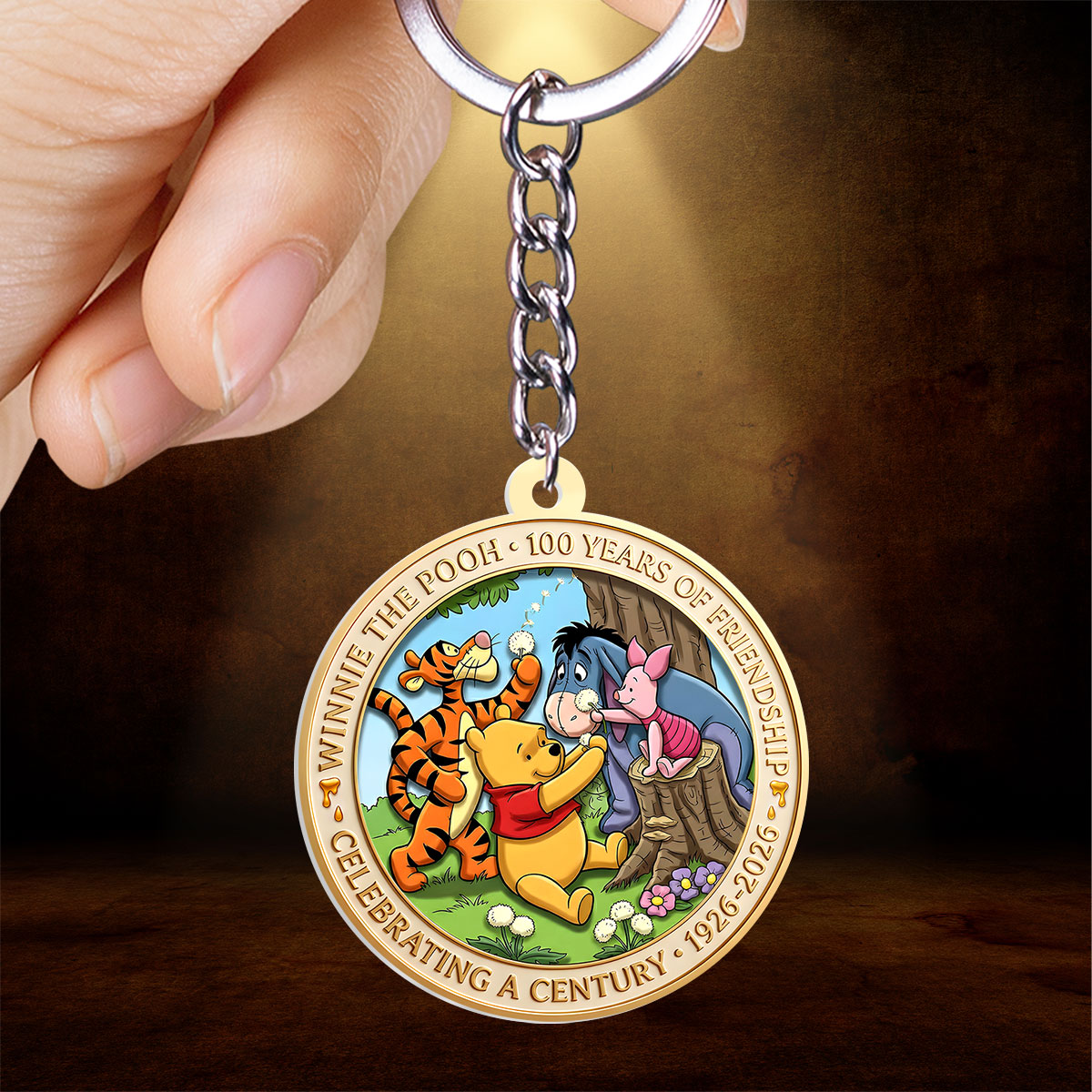 Winnie-the-Pooh 100th Anniversary Custom Shape 2-sided Keychain – HOATT17714