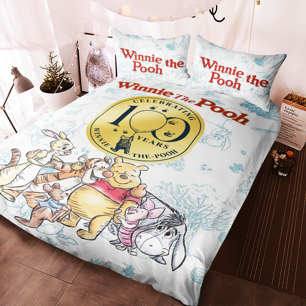 Winnie-the-Pooh 100th Anniversary 2026 3-Piece Duvet Bedding Set – TMTHU6150