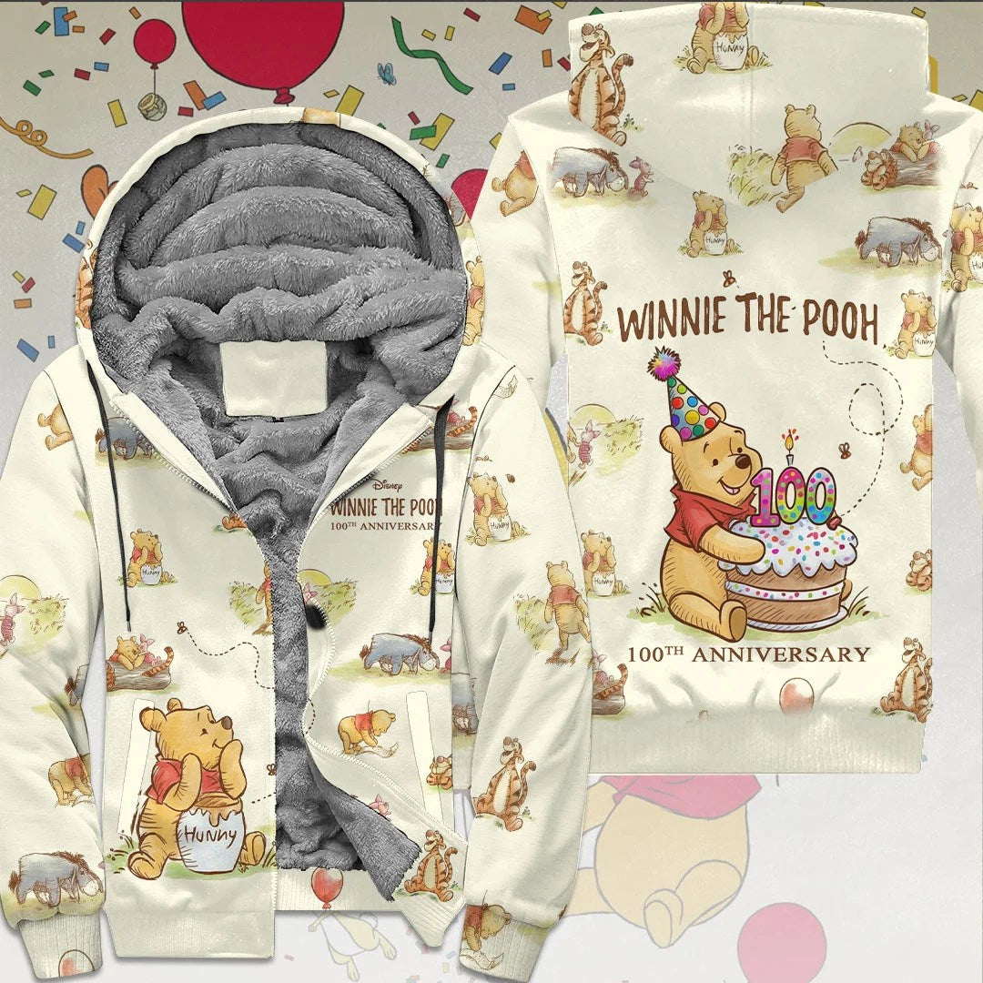 Winnie-the-Pooh 100th Anniversary 3D Fleece Zip Hoodie – TMTHU9424