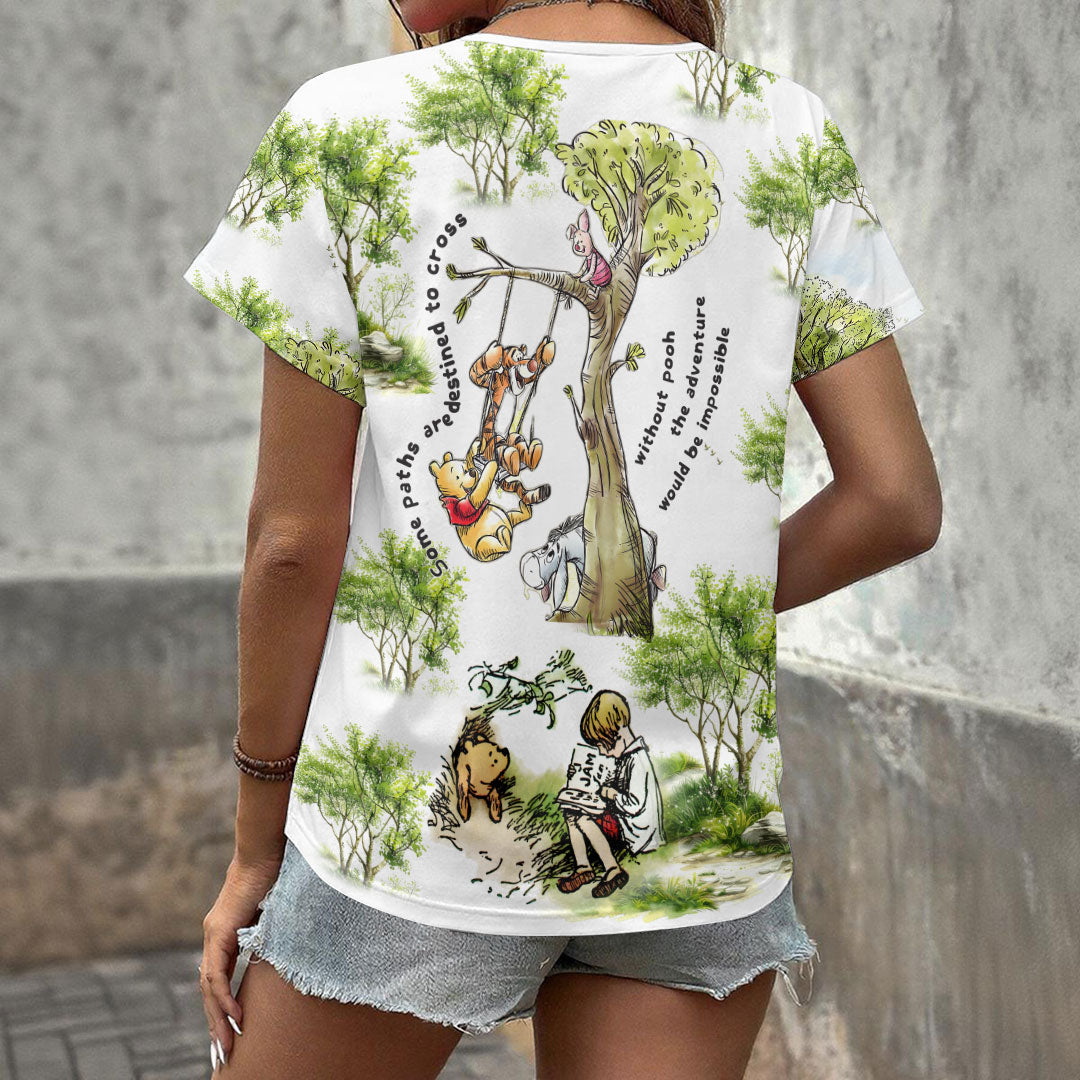 Winnie-the-Pooh 100th Anniversary 3D Women's V-Neck T-Shirt – HOATT17873