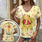 Winnie-the-Pooh 100th Anniversary 3D Women's V-Neck T-Shirt – HOATT17876