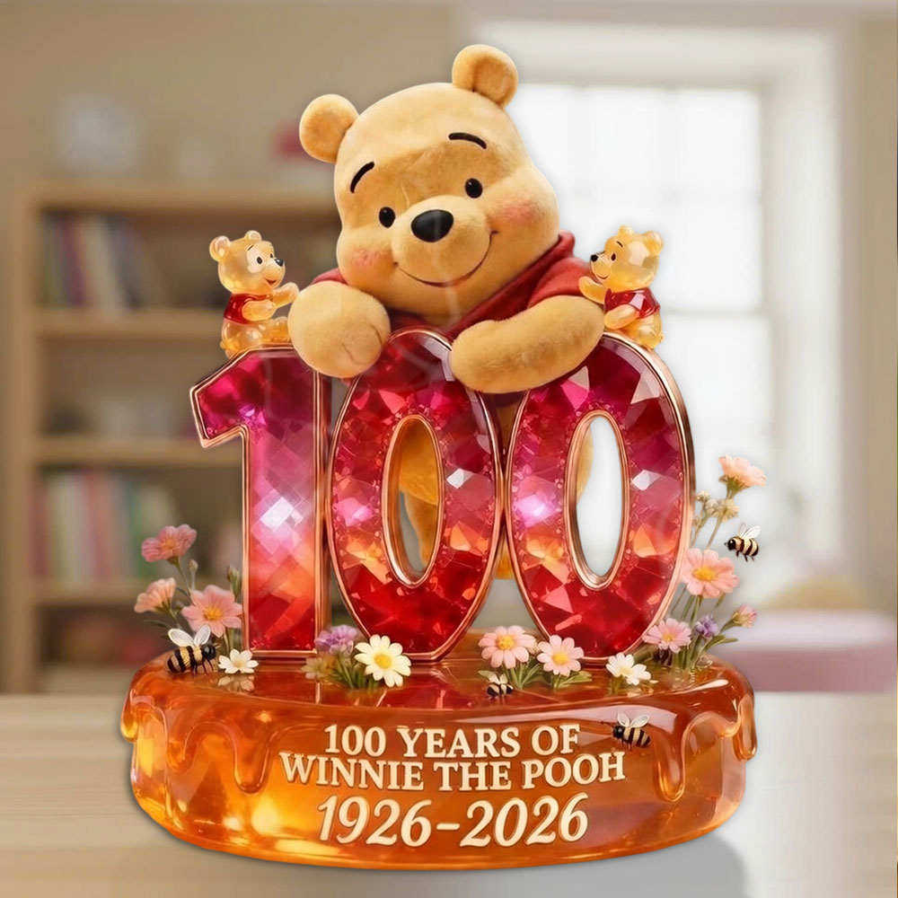 Winnie-the-Pooh 100th Anniversary Custom Shape Acrylic Plaque – TMTHU4423