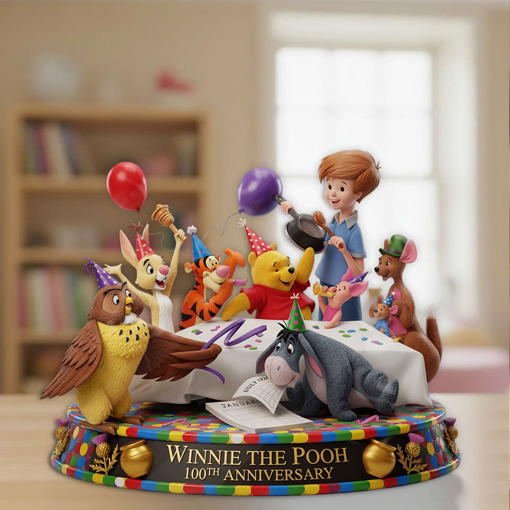 Winnie-the-Pooh 100th Anniversary Custom Shape Acrylic Plaque – TMTHU5635