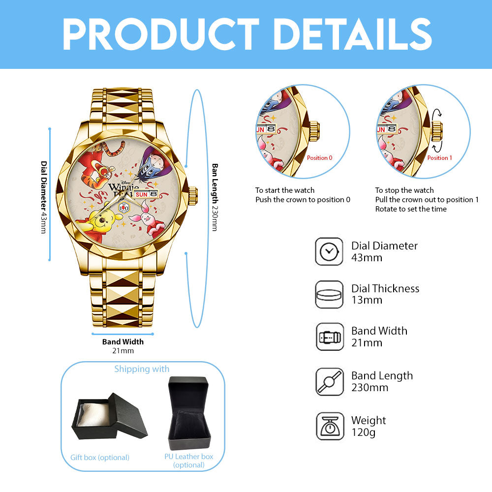 Winnie-the-Pooh 100th Anniversary Alloy Luxury Quartz Watch – TMTHU7890