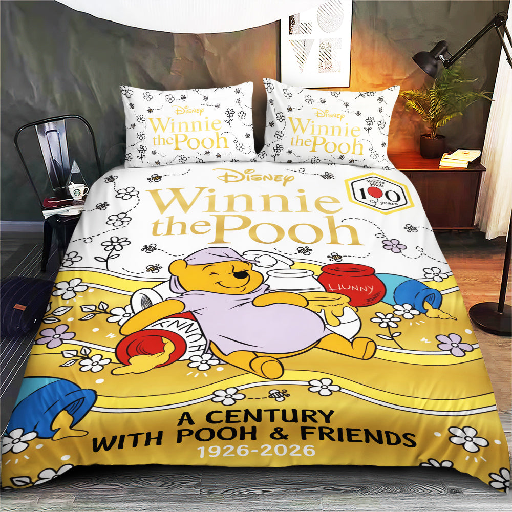 Winnie-the-Pooh 100th Anniversary 3-Piece Duvet Bedding Set – TMTHU6214