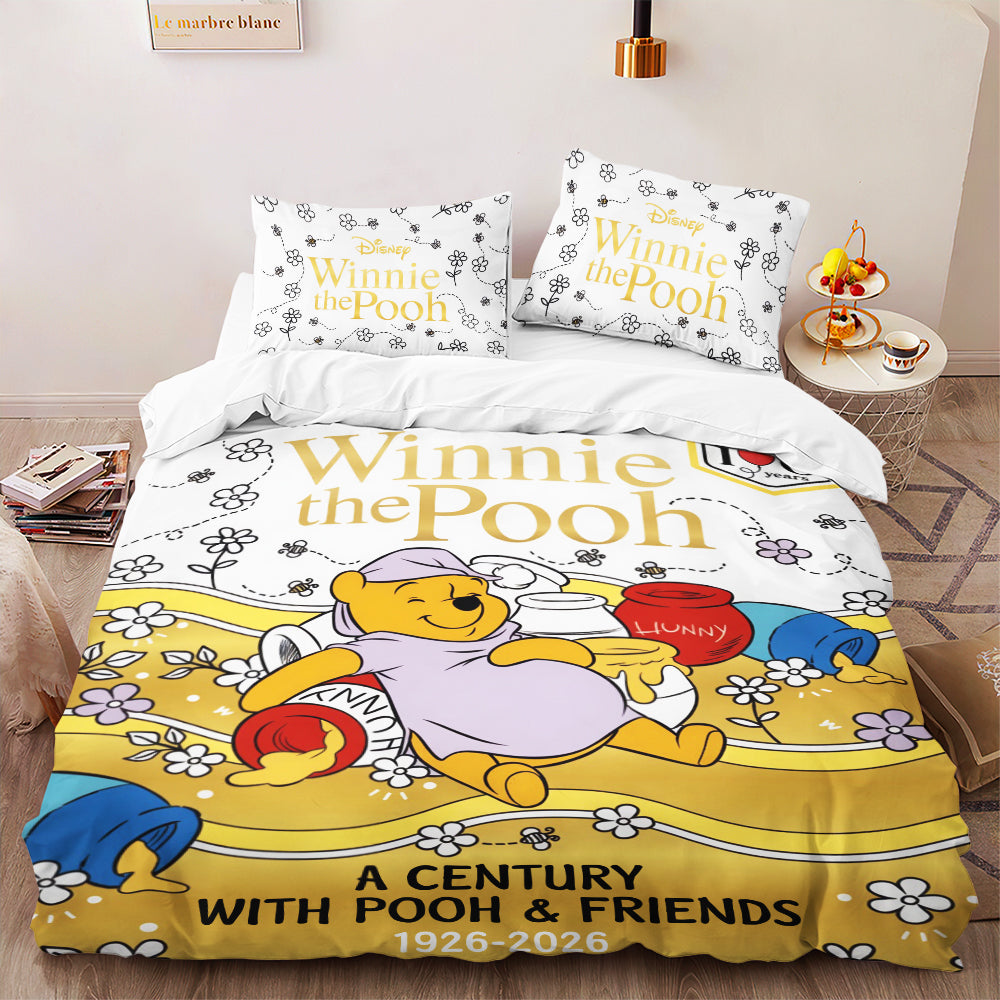 Winnie-the-Pooh 100th Anniversary 3-Piece Duvet Bedding Set – TMTHU6214
