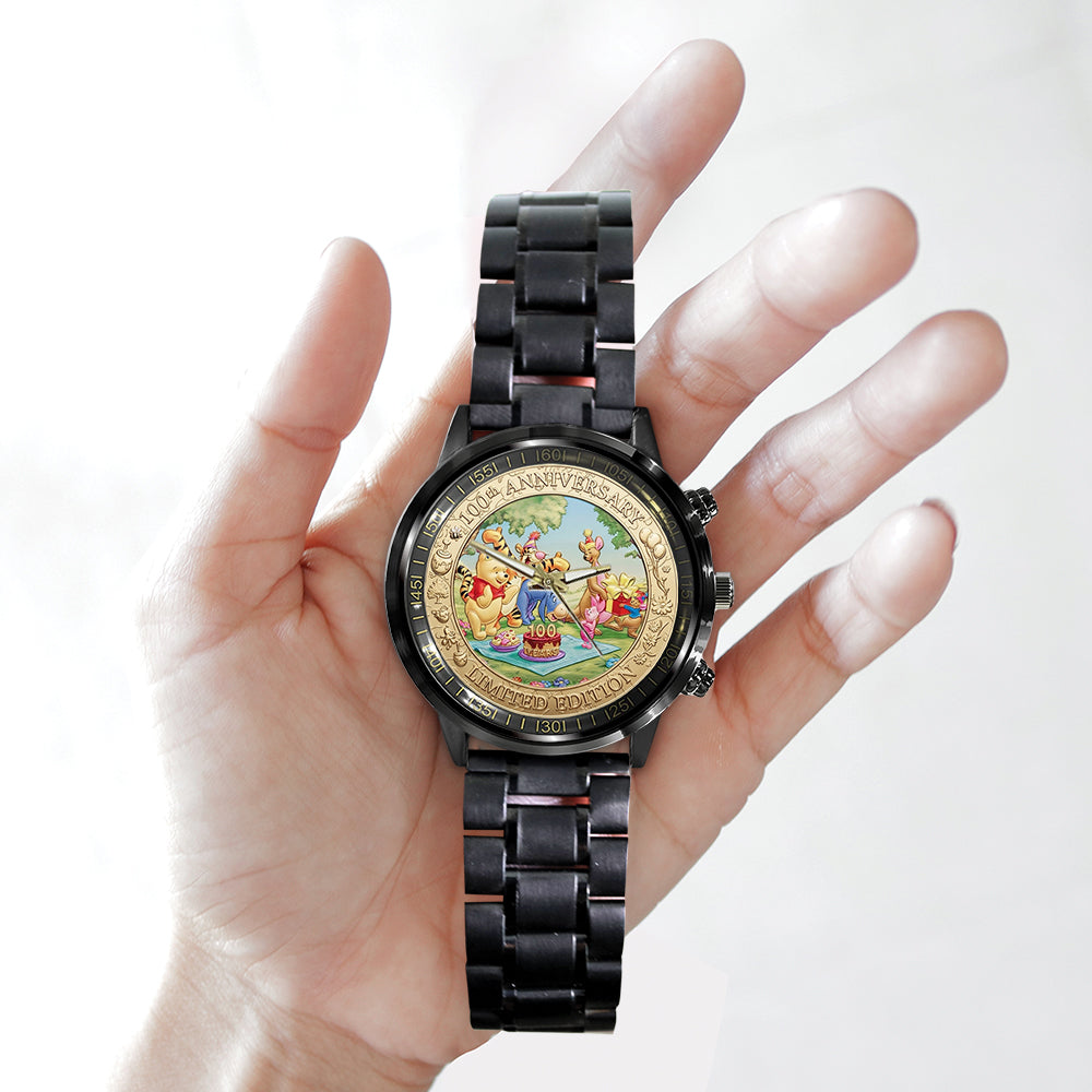 Winnie-the-Pooh 100th Anniversary Black Stainless Steel Watch – TMTHU4724