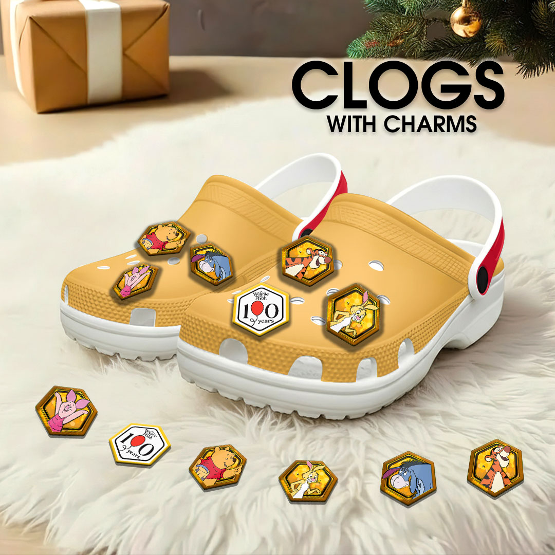 Winnie-the-Pooh 100th Anniversary Custom Clogs – TANTN21795