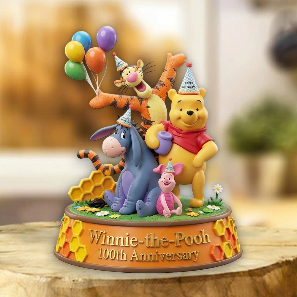 Winnie-the-Pooh 100th Anniversary Custom Shape Acrylic Plaque – TMTHU6983