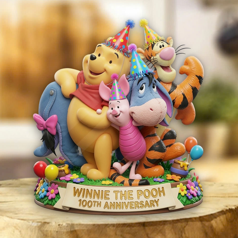 Winnie-the-Pooh 100th Anniversary Custom Shape Acrylic Plaque – TMTHU7007
