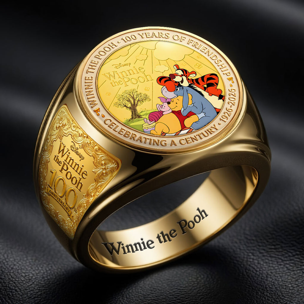 Winnie-the-Pooh 100th Anniversary 3D Engraved Ring – HOATT19814