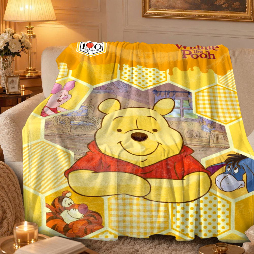 Winnie-the-Pooh 100th Anniversary Fleece Blanket – TMTHU8659