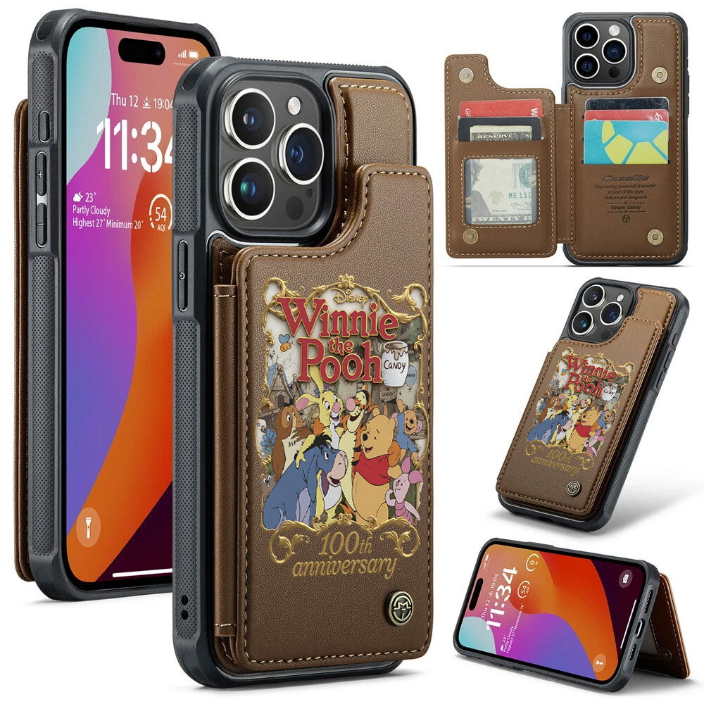 Winnie-the-Pooh 100th Anniversary Leather Wallet Phone Case – TMTHU6254