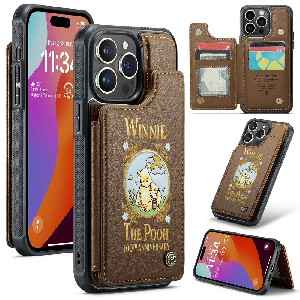 Winnie-the-Pooh 100th Anniversary Leather Wallet Phone Case – TMTHU4238