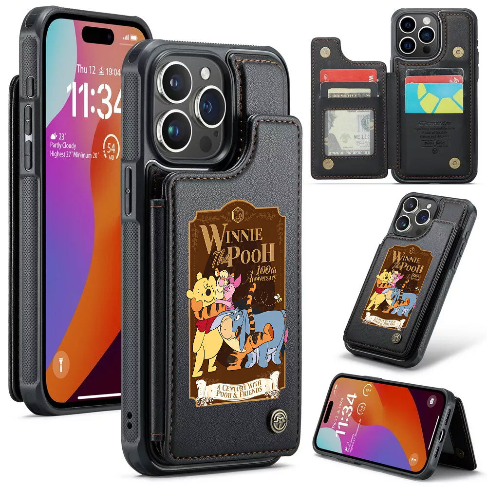 Winnie-the-Pooh 100th Anniversary Leather Wallet Phone Case – TMTHU4885