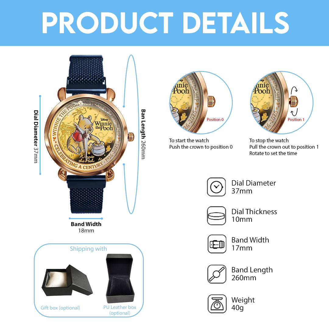 Winnie-the-Pooh 100th Anniversary Mesh Strap Quartz Watch – HOATT16478