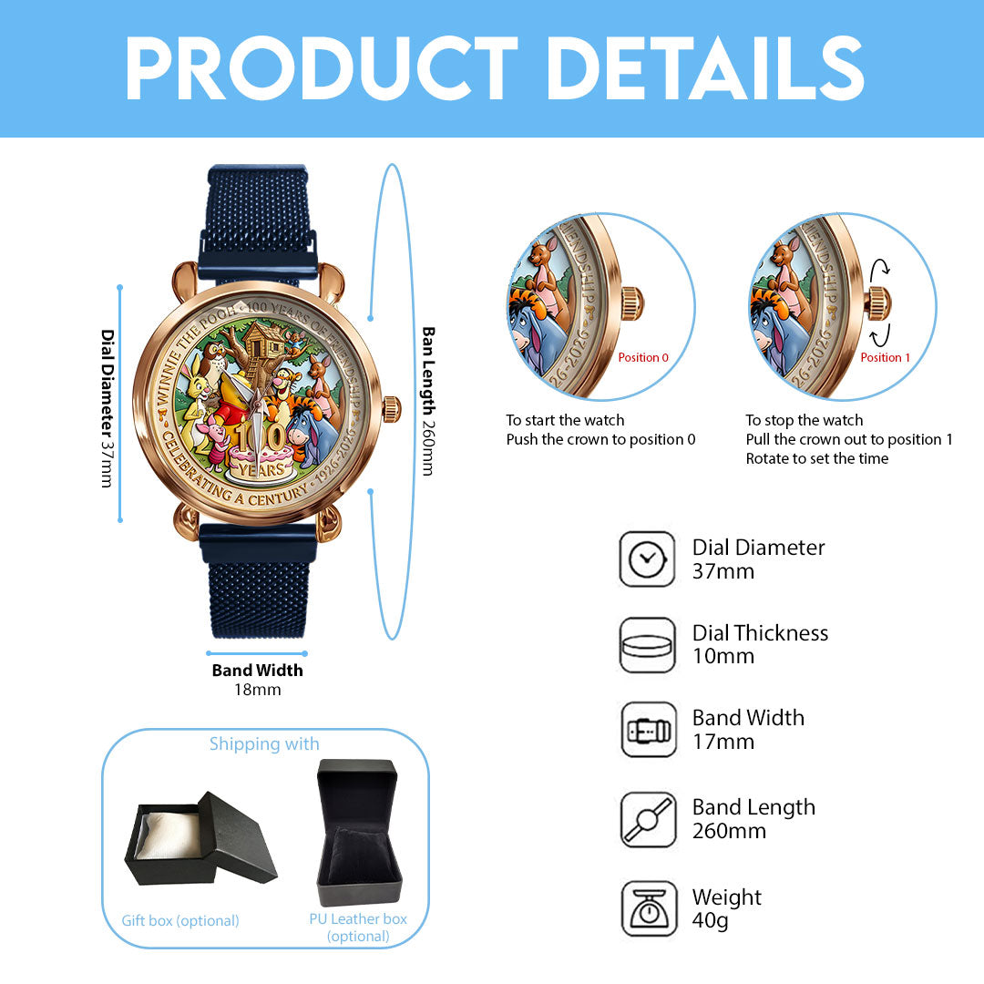 Winnie-the-Pooh 100th Anniversary Mesh Strap Quartz Watch – HOATT16479