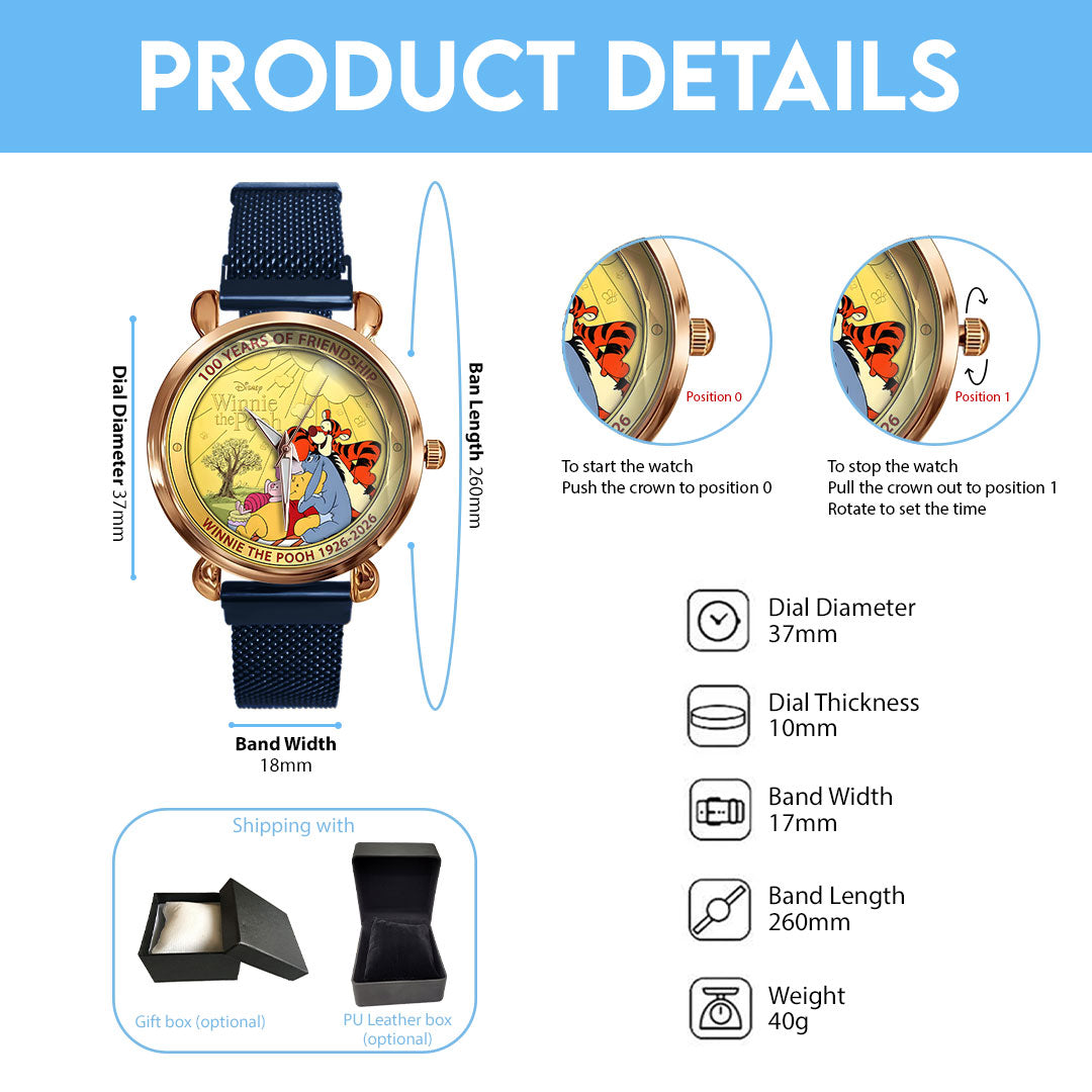 Winnie-the-Pooh 100th Anniversary Mesh Strap Quartz Watch – HOATT16532