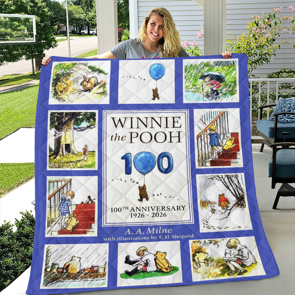 Winnie-the-Pooh 100th Anniversary Quilt Blanket – TMTHU3408