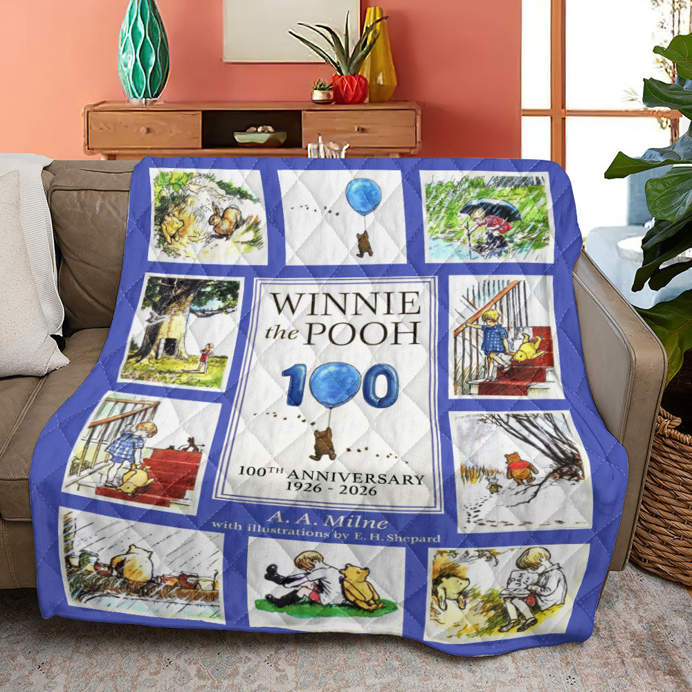 Winnie-the-Pooh 100th Anniversary Quilt Blanket – TMTHU3408